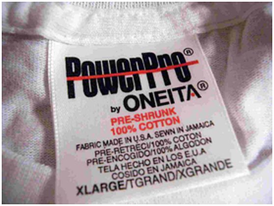 shirt's tag shirt's tag